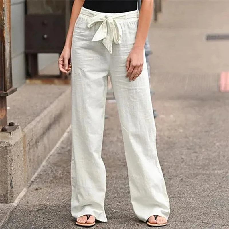 Nara™ | Pantalón Elástico de Lino Transpirable