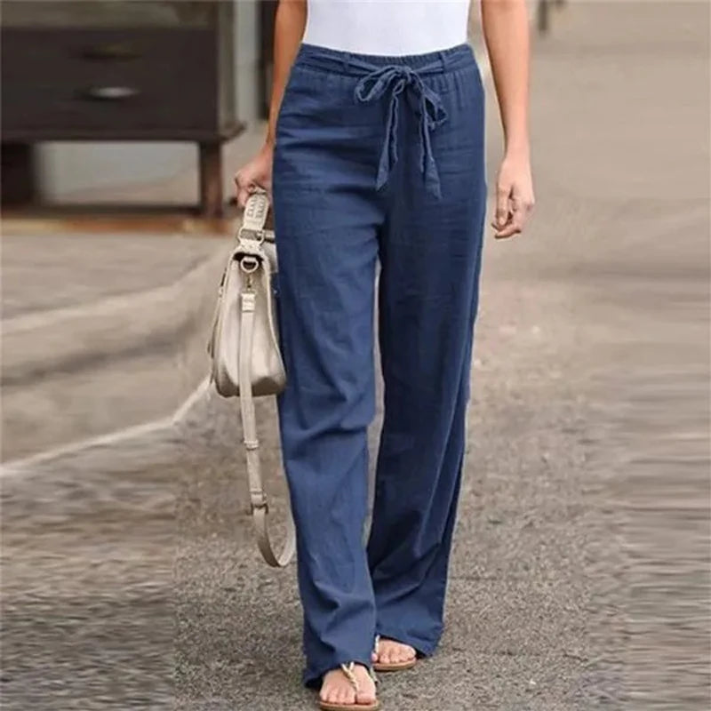 Nara™ | Pantalón Elástico de Lino Transpirable