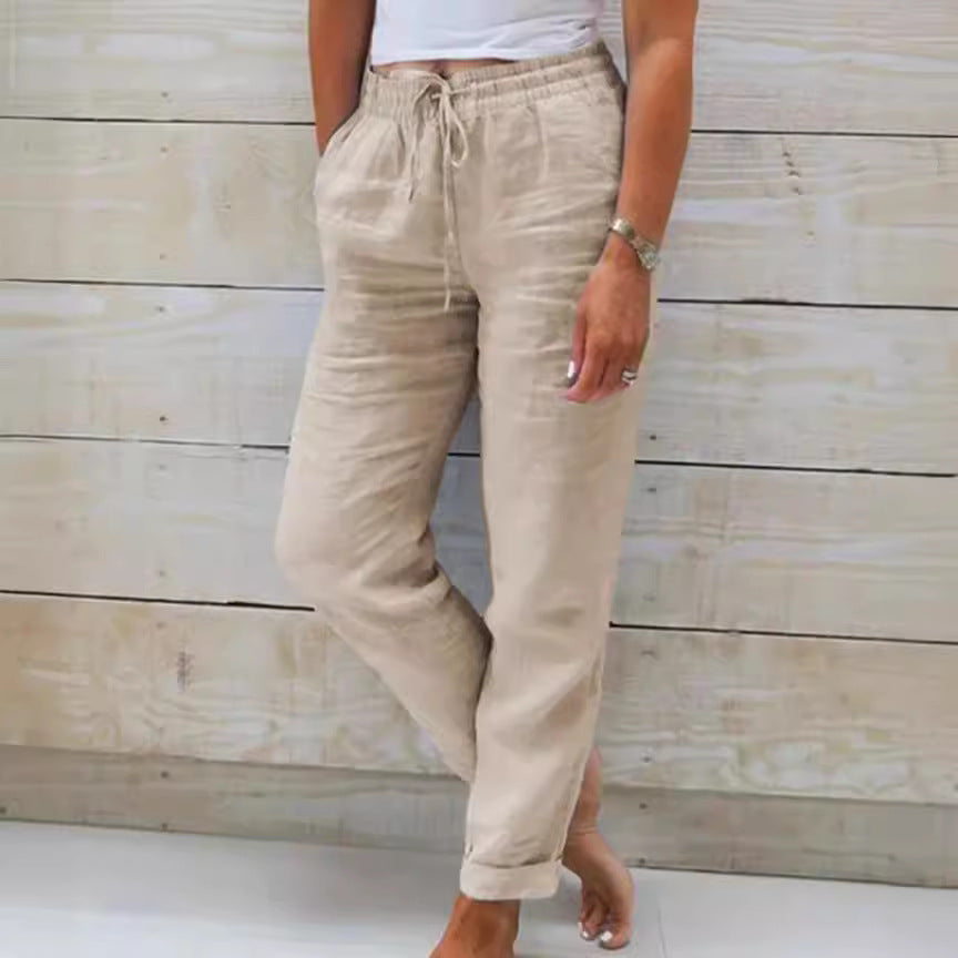 Rhea™ | Pantalones Informales de Algodón y Lino