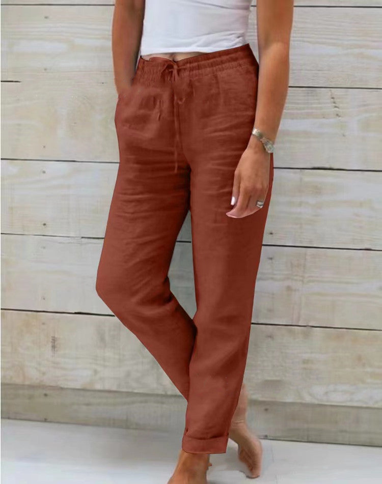 Rhea™ | Pantalones Informales de Algodón y Lino