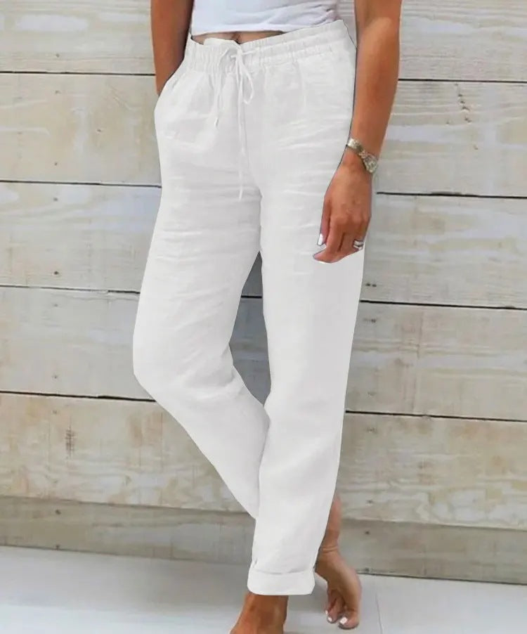 Rhea™ | Pantalones Informales de Algodón y Lino