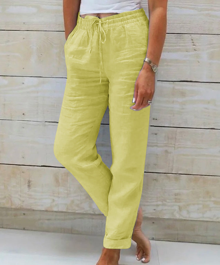 Rhea™ | Pantalones Informales de Algodón y Lino