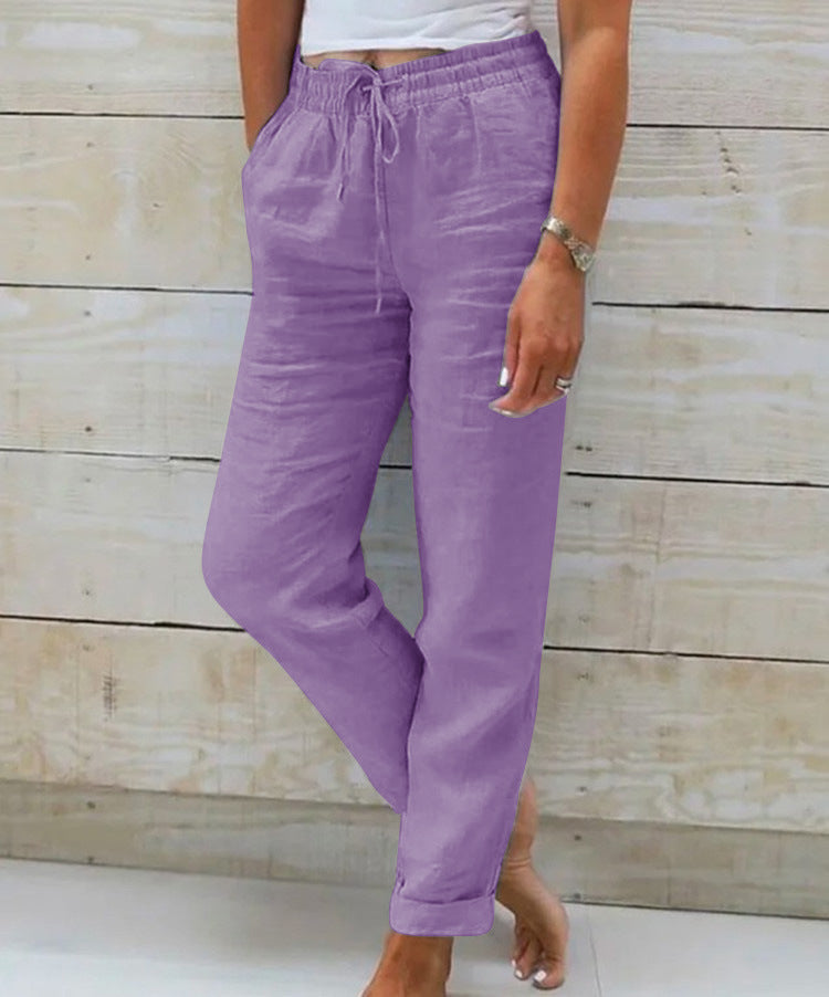 Rhea™ | Pantalones Informales de Algodón y Lino