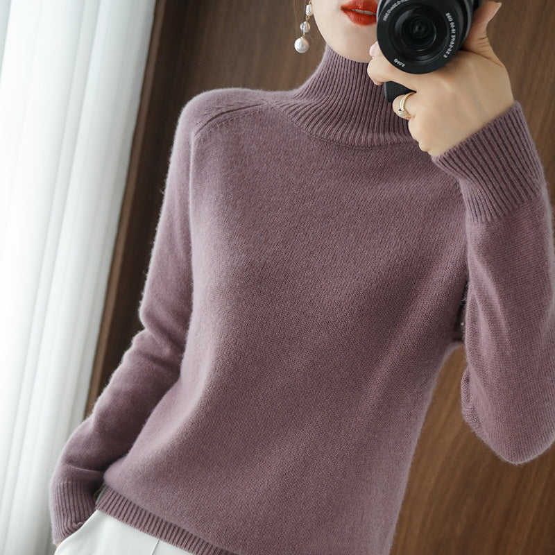 Amara™ | Suéter Amplio de Punto con Cuello Alto