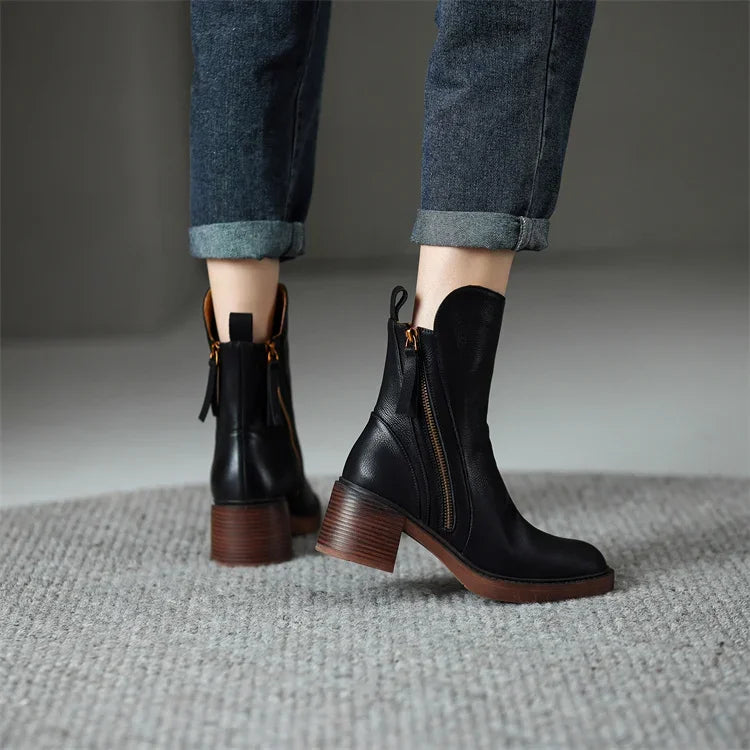 Tresa™ | Botines de Cuero Elegantes