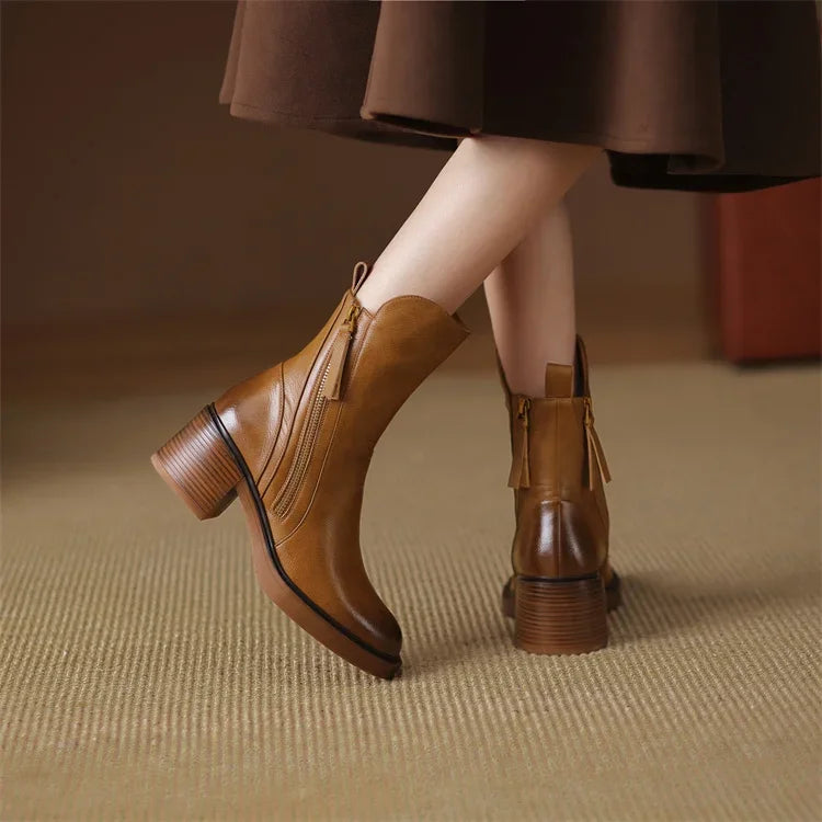 Tresa™ | Botines de Cuero Elegantes