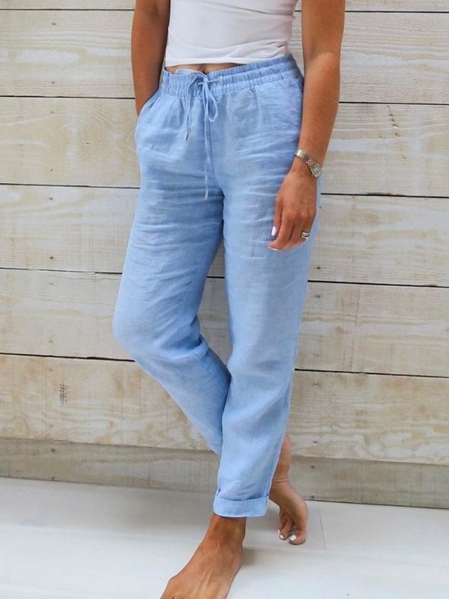 Rhea™ | Pantalones Informales de Algodón y Lino