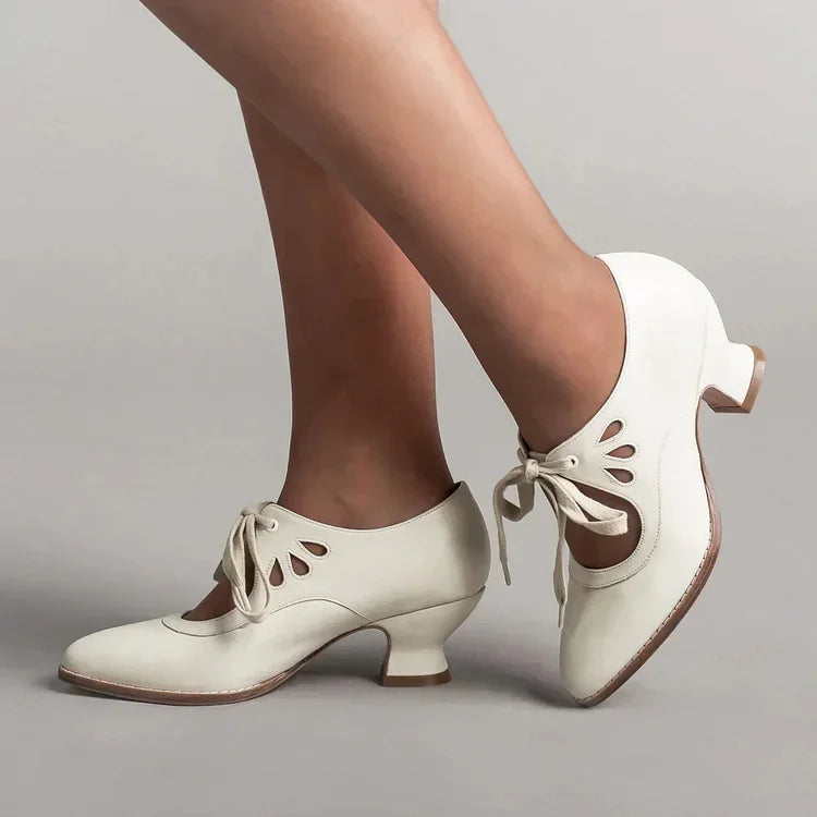 Lilly™ | Elegantes Tacones de Cuero Vintage