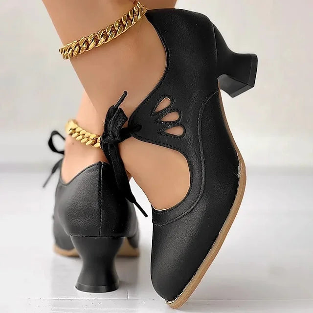 Lilly™ | Elegantes Tacones de Cuero Vintage