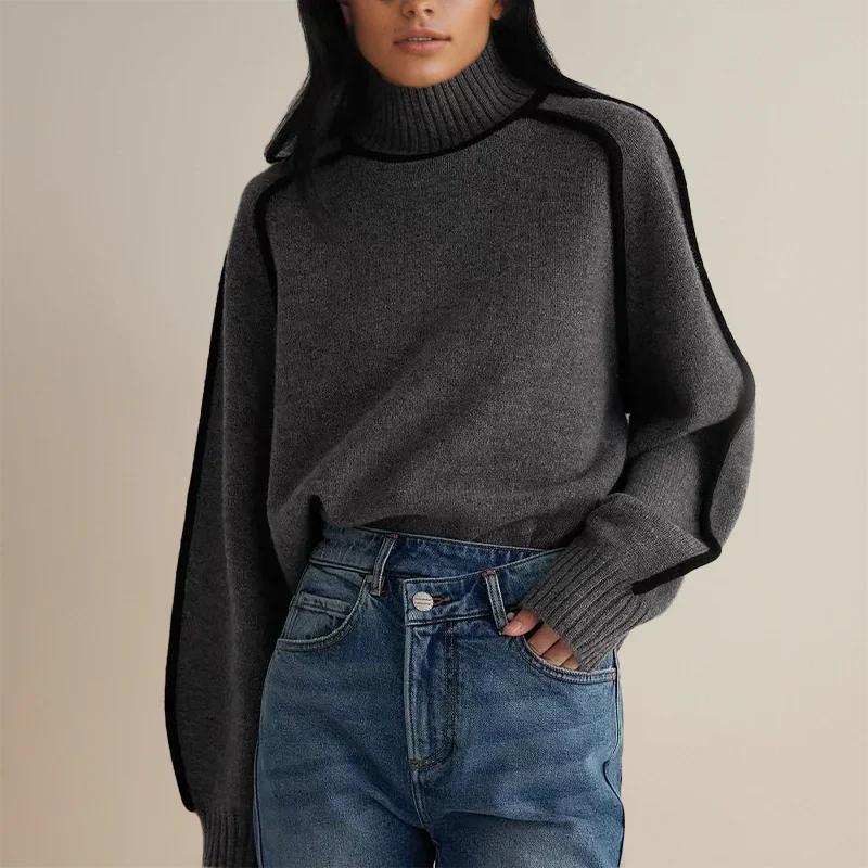 Tima™ | Suéter de Cuello Alto Elegante de Lana