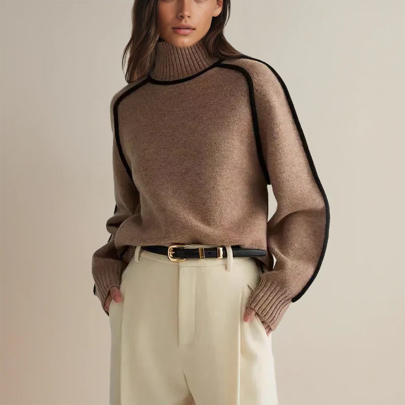 Tima™ | Suéter de Cuello Alto Elegante de Lana