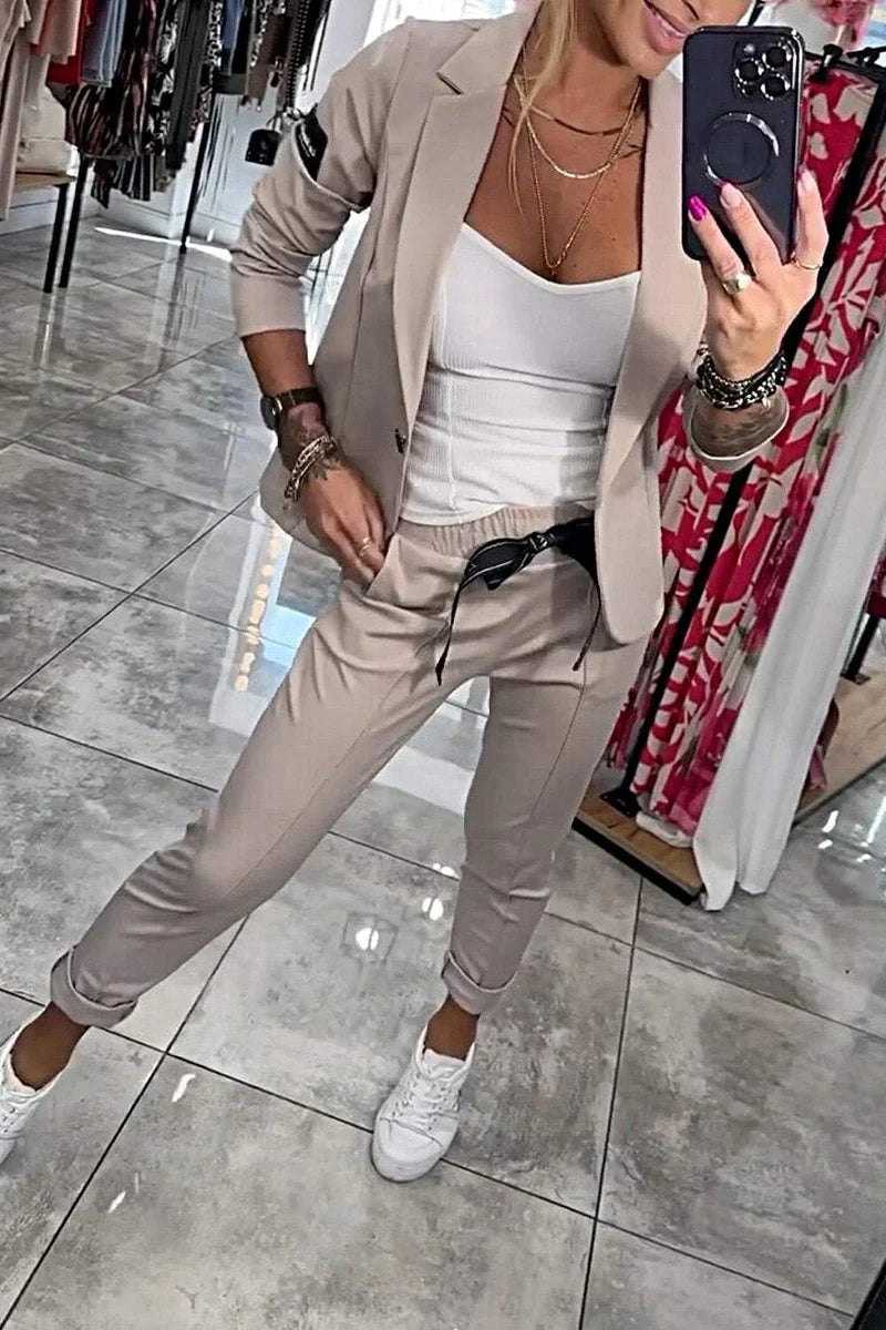 Tracy™ | Conjunto Blazer y Pantalón Fluido