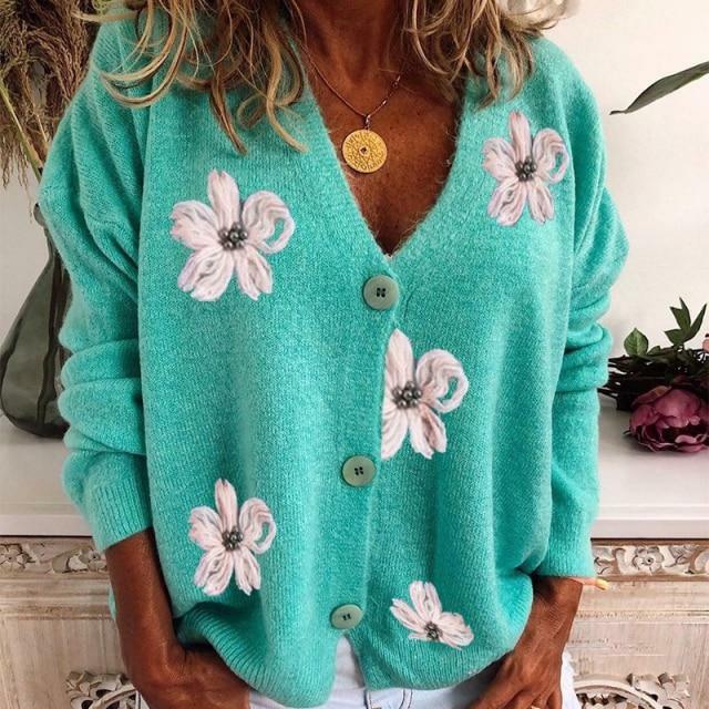 Lux™ | Cárdigan Floral Elegante en Algodón