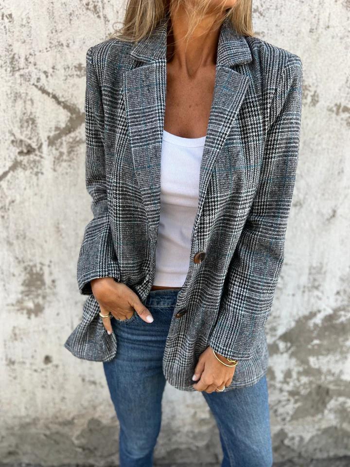 Sarah™ | Blazer a cuadros elegante