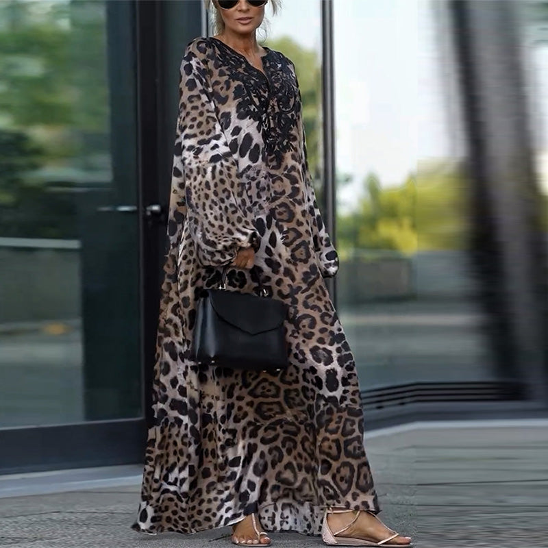 Virginie™ | Elegancia Informal Impresa Leopardo
