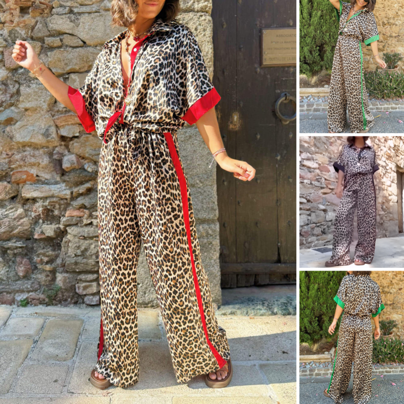 Leona™ | Conjunto Elegante Estampado Leopardo