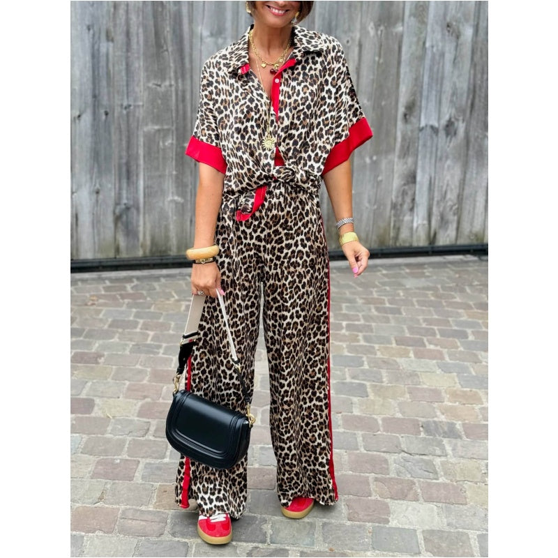 Leona™ | Conjunto Elegante Estampado Leopardo