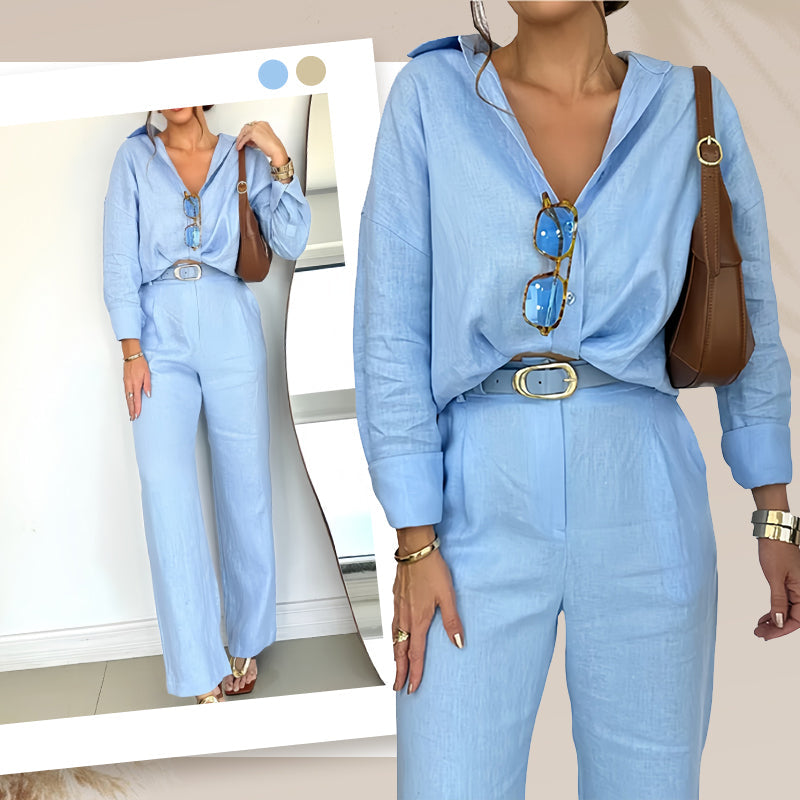 Ariel™ | Camisón Elegante y Pantalón Cómodo